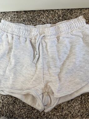 Cozy Light Gray Knit Lounge Shorts